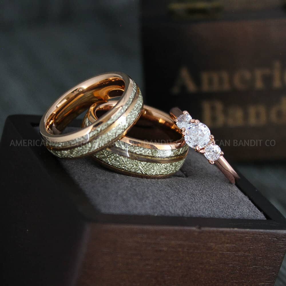 Beautiful Wedding Ring Set FT122 Made of Yellow Gold with Diamonds - Online  Shop for Wedding Rings